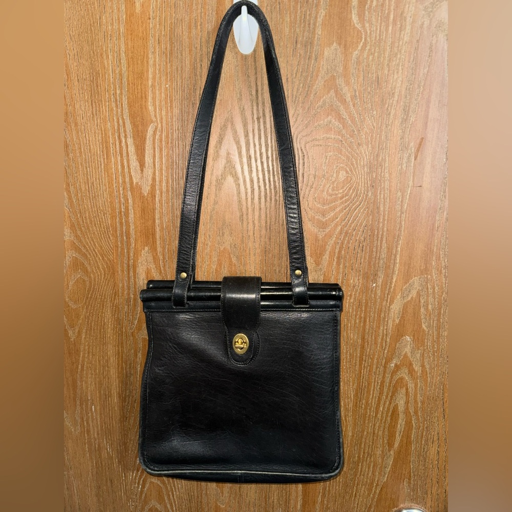 Vintage Y2K Coach Weston Shopper Black Leather Handbag